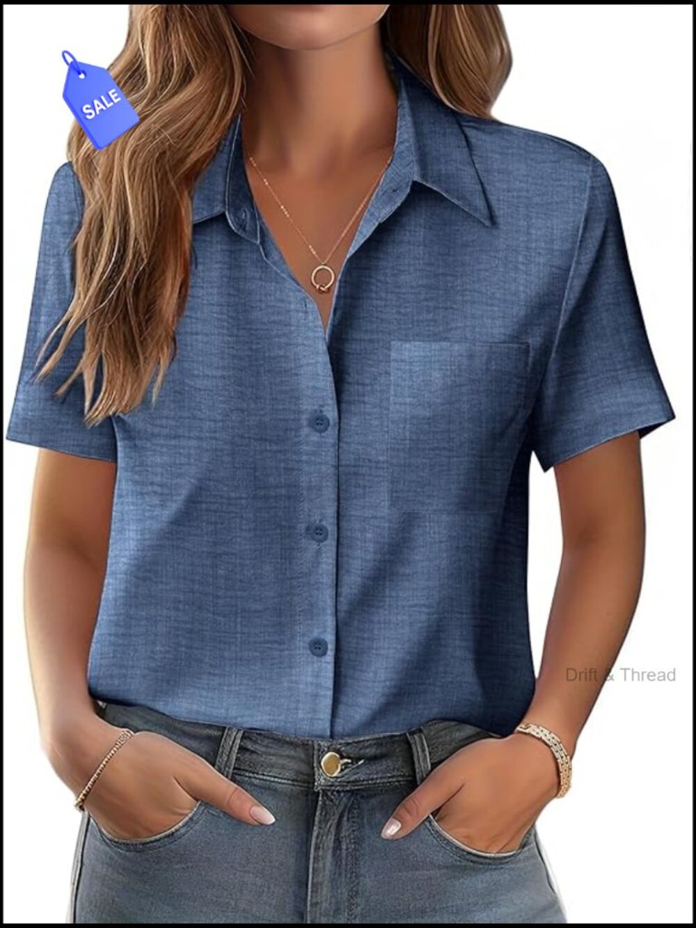 Womens Button Down Shirt Short Sleeve Blouses Business Casual Work Tops